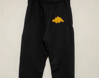 DINO NUGGET Sweatpants, Embroidered Dinosaur Nuggie Joggers, Cute Nostalgic Gift, Comfy Stegosaurus Food Themed Pajamas Pants Gift Present