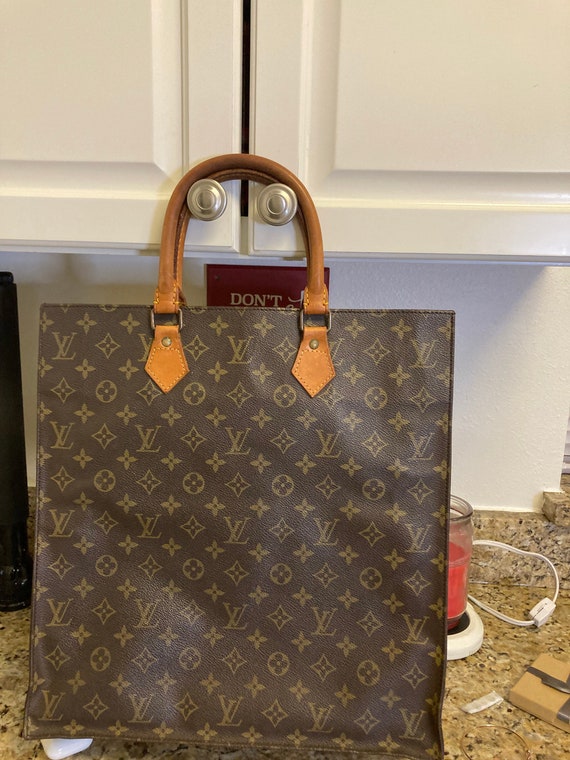 Louis Vuitton Sac Plat Handbag, Brown Monogram