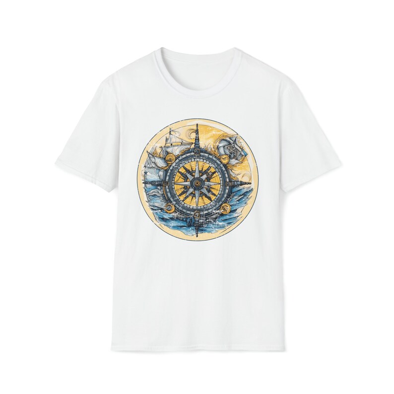 Nautical Compass Shirt Pirate Shirt Vintage Nautical Map Etsy