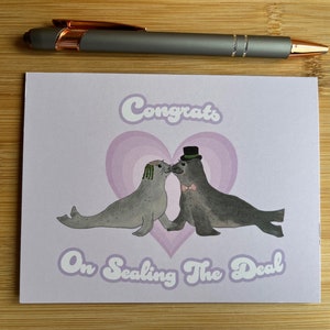 Sceller l'affaire - Félicitations / Mariage / Anniversaire / Amour / Fiançailles / Toute occasion mignonne - Fabriqué en Colombie-Britannique, Canada