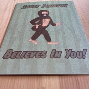 Sassy Sasquatch Card – Encouragement, Mental Wellness, Birthday Greeting (Victoria BC) bild 4