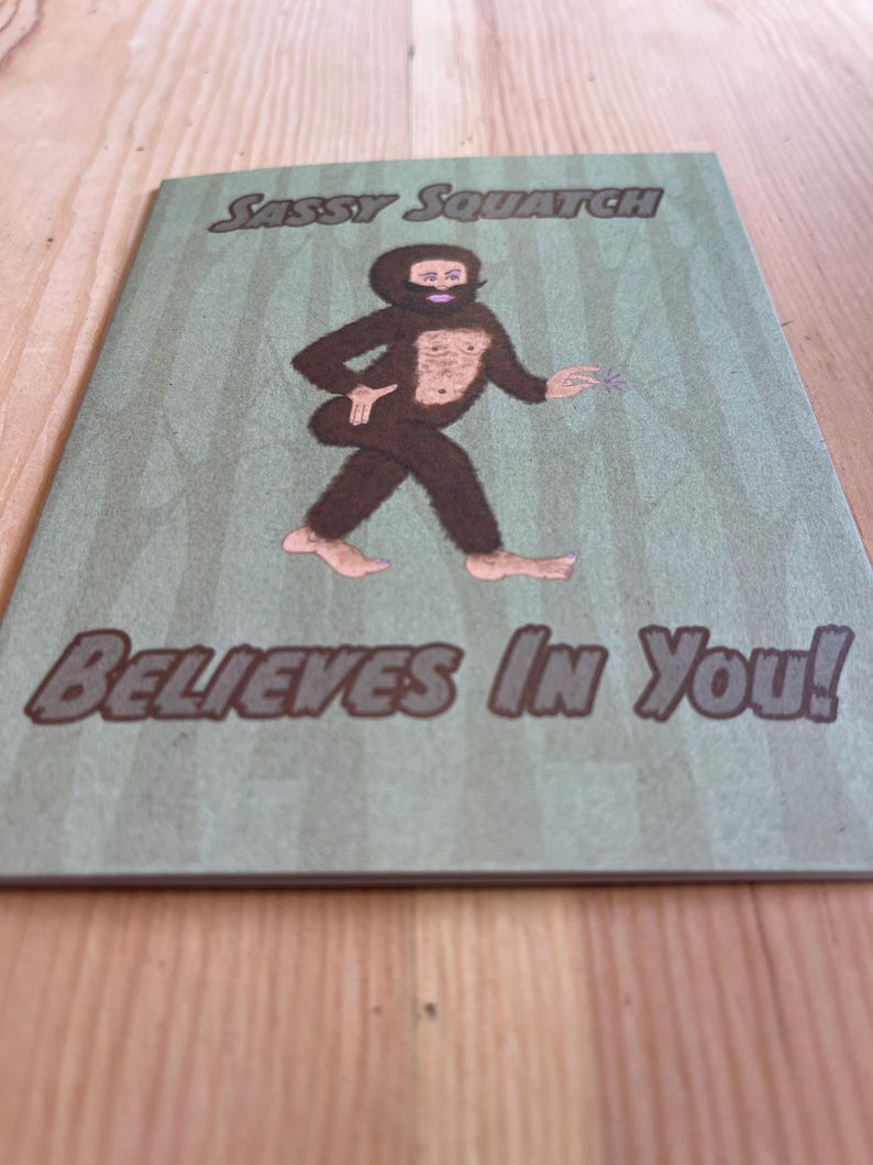 Sassy Sasquatch Card – Encouragement, Mental Wellness, Birthday Greeting (Victoria BC) bild 4