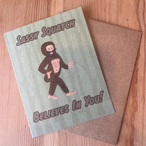 Sassy Sasquatch Card – Encouragement, Mental Wellness, Birthday Greeting (Victoria BC) bild 1