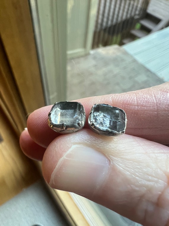 Antique Georgian Stuart crystal stud earrings - image 4