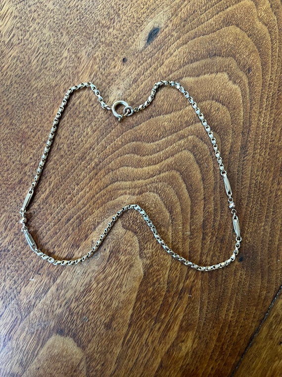 Vintage 9 ct rose gold fancy link chain