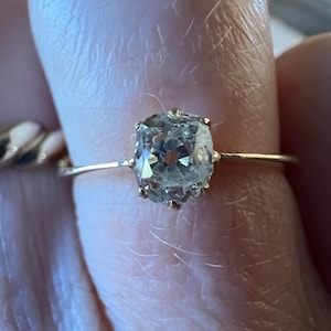 Antique Old Cut Cushion Solitaire