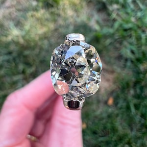 Antique 3 ct cushion/old mine cut natural diamond image 1