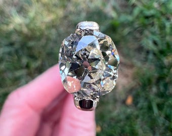 Antique 3 ct cushion/old mine cut natural diamond