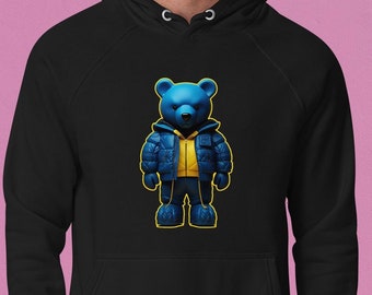 Urban Armor Hoodie: Where Hip-Hop Teddy Melds Street Cool with Fashion Giant Elegance Unisex eco raglan hoodie