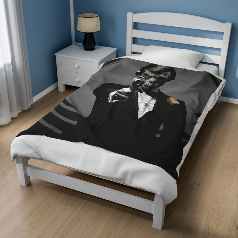 Agent Monkey: Plush Bond Blanket - Etsy