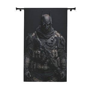 Blackout Special Forces Comic Superhero Window Curtains (1 Piece)