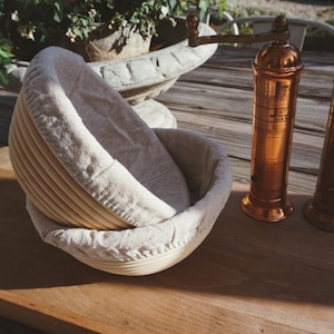 Handmade Banneton Bread Proofing Baskets – Set of 2 (7.1x3.5 inches) | Sourdough Rattan Dough Rising Baskets | Artisan Bread Baking
