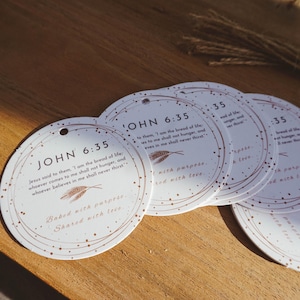 John 6:35 Scripture Bread Gift Tags - Set of 12