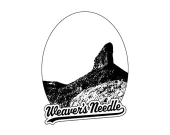 Superstition Mountains - Weaver’s Needle 3” x 4” Vinyl Decal