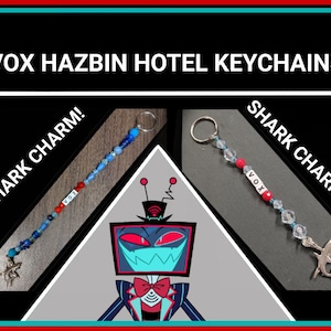 Vox Hazbin Hotel Inspired Kandi Bracelet with Charms Jewelry - Handmade - NEW - Beads and Charms