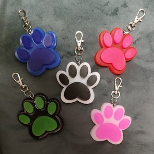 Custom Paw Keychain - Resin Paw Pad Keychain- Custom Furry Paw - Custom Fursona Paw Print - Custom Colors