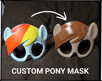 Custom Pony/Ponysona Cosplaykostuummasker/Hoofddeksels/Brilmasker voor Brony/Bronies/Pegasister/Pegasisters (LEES OMSCHRIJVING) My Little Pony MLP Fim