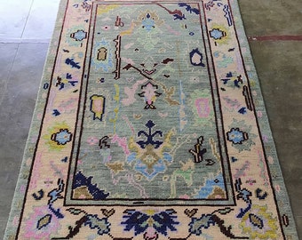 Modern oushak rug for living room, dinning room, kids room, hall