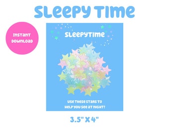 Bluey Party Favors  sleepy time Digital Download