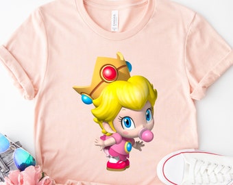 Baby Princess Peach Shirt: Super Mario Birthday Girl T-shirt