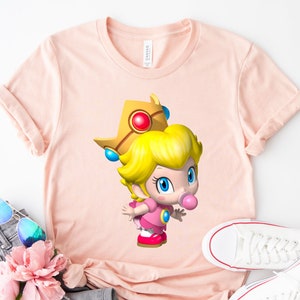 Baby Princess Peach Shirt, Princess Peach Mario Shirt, Super Mario Shirt, Mario Group Birthday, Birthday Girl Shirt, Pink Princess T-shirt
