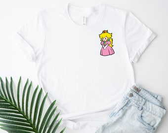 Super Mario Princess Peach Shirt, Retro Princess Peach T-shirt, Pink Princess T-shirt, Princess Peach Birthday Shirt, Mario Bross Shirt