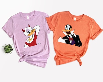 Disney Halloween Shirt, Donald and Daisy Duck Couple Shirt