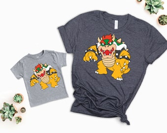 Bowser Shirt, Retro Video Game Tee, Gift for Gamer