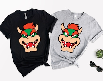 Bowser Head T-shirt: Super Mario Gamer Gift