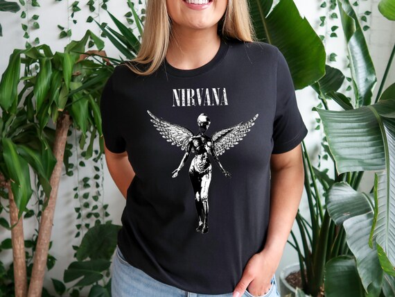 Vintage Nirvana Angel Tee, Retro Nirvana Band Unisex Graphic Tee 