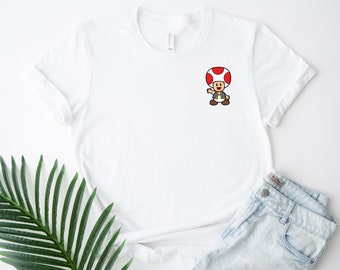 Mario Pocket Toad Shirt: Super Mario Bros Video Game Tee