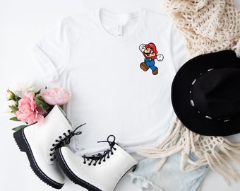 Retro Pocket Mario Shirt: Gamer Gift Tee