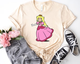 Princess Peach T-Shirt, Super Mario Kid Shirt, Birthday Tee