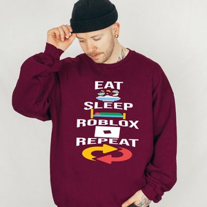 Eat Sleep Roblox Repeat Sweatshirt: Gamer Hoodie image 4