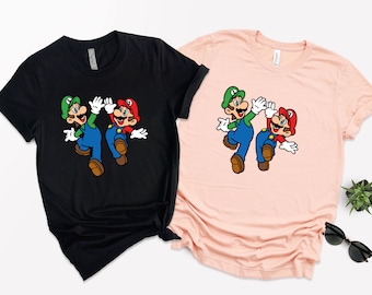 Mario and Luigi Shirt: Retro Game Tee, Gift for Gamer