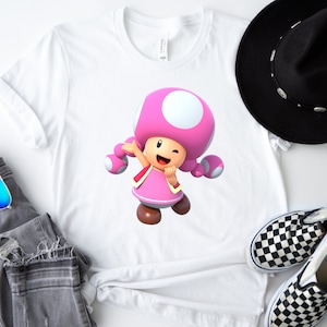 Toadette T-Shirt,  Super Mario T-shirt, Toadette Video Game Shirt, Toadette Party Shirt, Toadette Tee, Super Mario Bross T-shirt, Gaming Tee