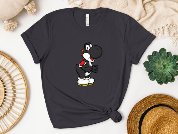 Black Yoshi T-shirt: Retro Mario Gamer Tee, Fan Gift - Etsy
