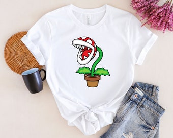 Super Mario Piranha Plant T-shirt: Retro Gamer Tee