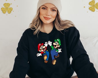 Mario and Luigi Sweatshirt: Retro Game Hoodie