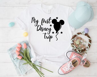 Custom 'My First Disney Trip' T-Shirt, Disneyland Disneyworld Tee