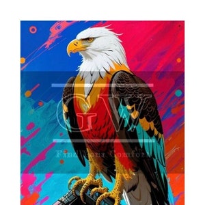 Eagle art painted bird of prey HD wallpaper  Pxfuel