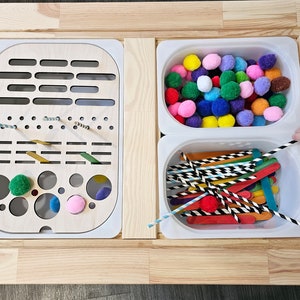 Inserção de formas variadas FLISAT - Montessori - Somente inserção - Inserção de madeira - IKEA - Inserção de caixa sensorial - Inserção grande para crianças