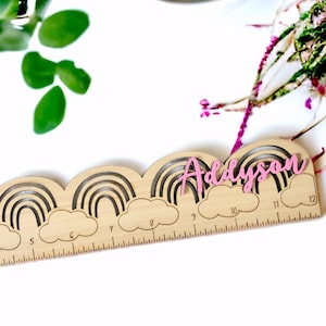 3D Rainbow Ruler | Personalized | Back to School | Laser Engraving | Stocking Stuffers | Party Favors