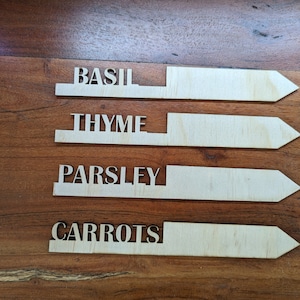 Personalized Garden Tags | Garden Stakes | Wood Garden Decoration | Herbs | Vegetables