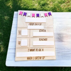 First Day of School Sign | Back to School | Dry Erase Board | Wooden | Acrylic