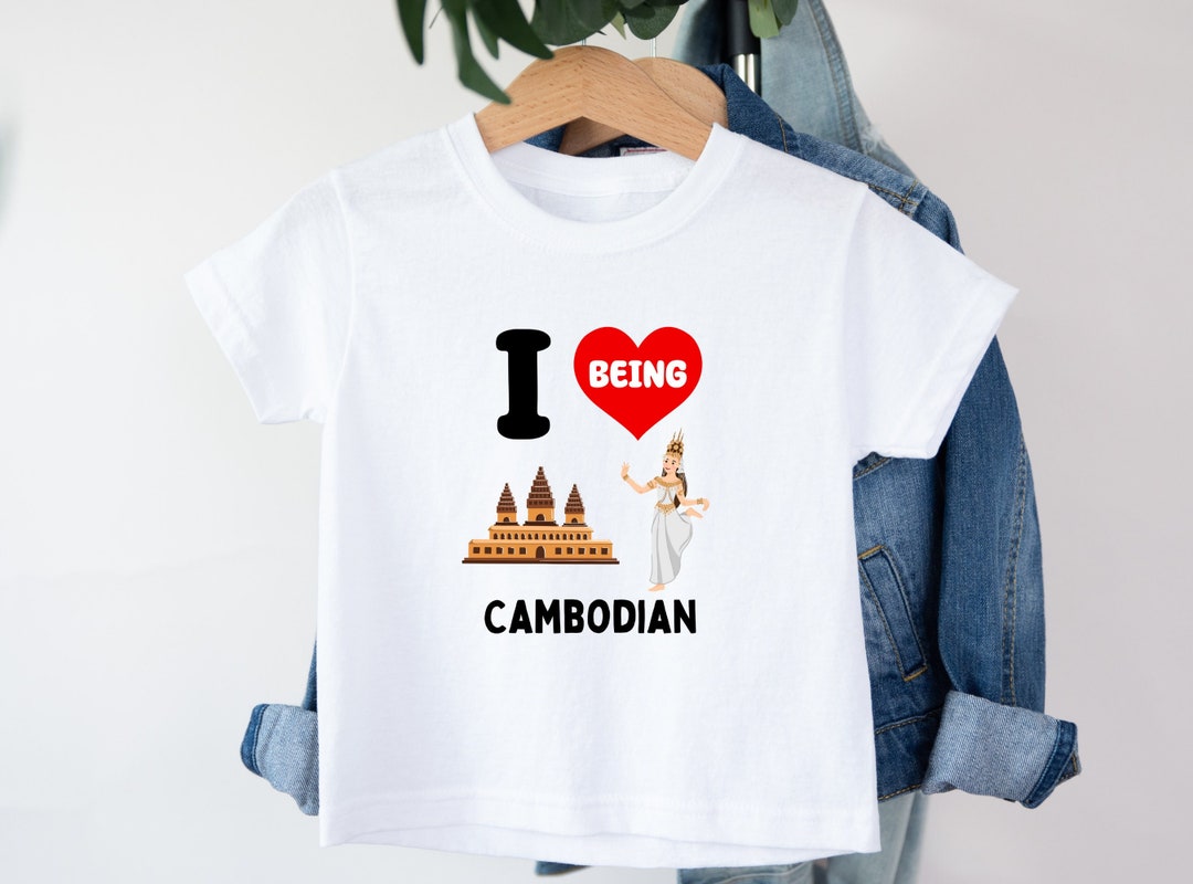 Cambodian Shirt Angkor Wat Tshirt Khmer Apsara Dancer Shirt I Heart