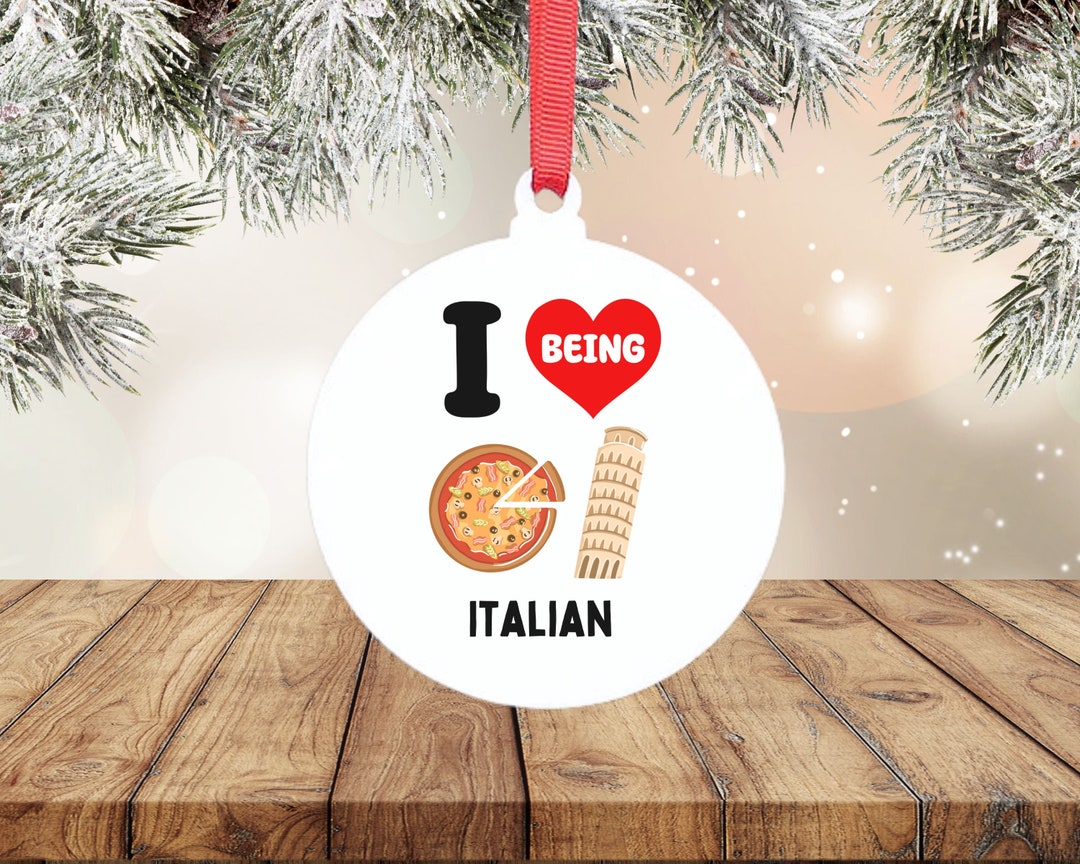 Italian Christmas Ornament Personalized Ornaments Italy Etsy