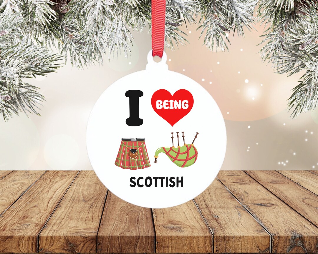 Scottish Christmas Ornament, Personalized Ornaments, Scotland Ornament