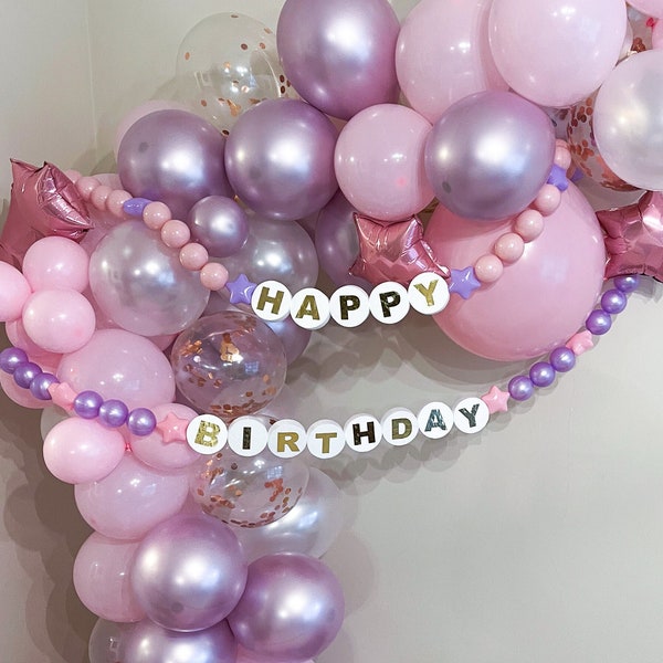 Happy Birthday giant Friendship bracelet garland Eras tour theme birthday