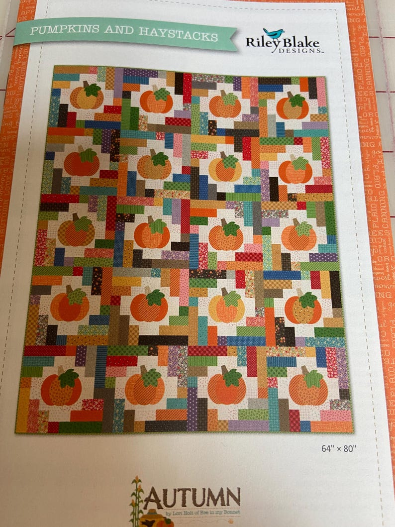 Pumpkins and Haystacks Quilt Kit and Shapes - Featuring Autumn Fabrics ...